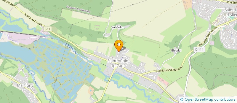 localisation de l'entreprise MONSIEUR BERNARD WISSART à SAINT-AUBIN-LE-CAUF