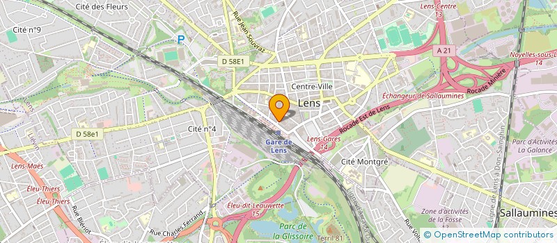 localisation de l'entreprise MONSIEUR BERNARD YOSBERGUE  LENS