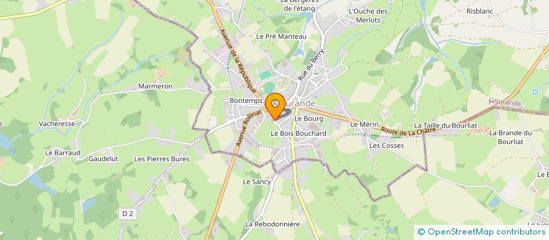 localisation de l'entreprise MONSIEUR BERNARD YVERNAULT à AIGURANDE