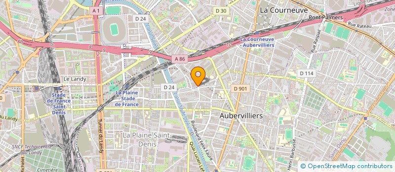 localisation de l'entreprise MONSIEUR BERNARDO MELO OLIVEIRA  AUBERVILLIERS