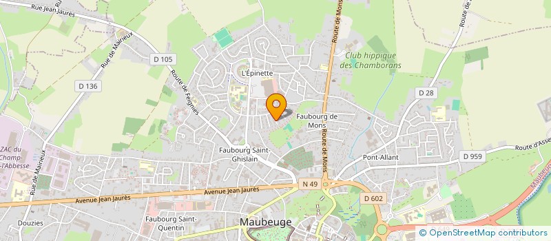 localisation de l'entreprise MONSIEUR BERTHOLD LYS  MAUBEUGE