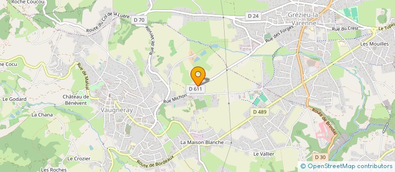 localisation de l'entreprise MONSIEUR BERTHRAND MOREL  VAUGNERAY