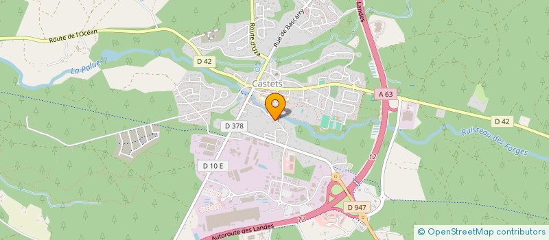 localisation de l'entreprise MONSIEUR BERTRAND ALBERT MENNWEG  CASTETS