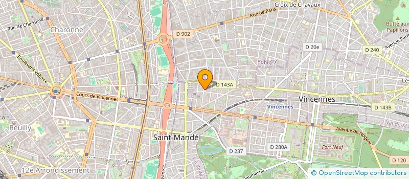 localisation de l'entreprise MONSIEUR BERTRAND ANGOT à VINCENNES