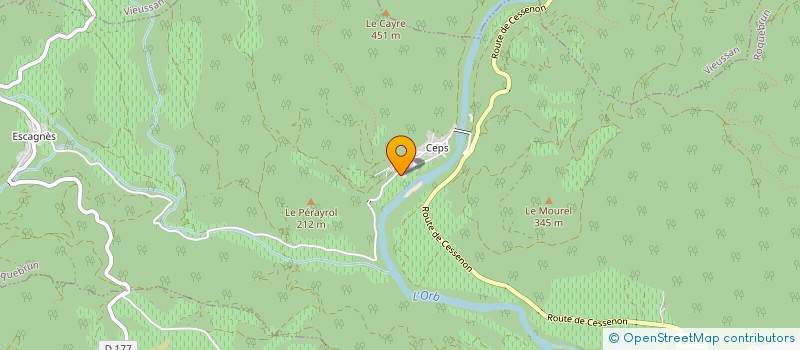 localisation de l'entreprise MONSIEUR BERTRAND BARO  ROQUEBRUN