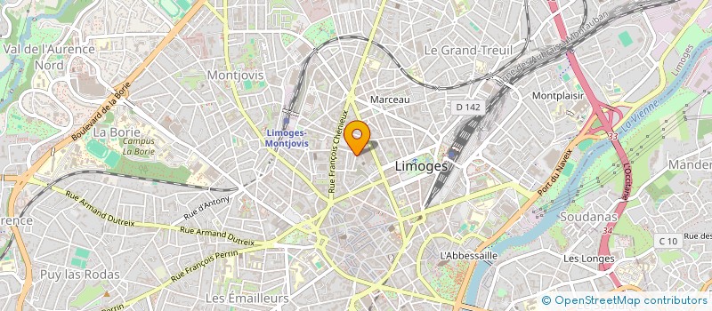 localisation de l'entreprise MONSIEUR BERTRAND BAUDET à LIMOGES