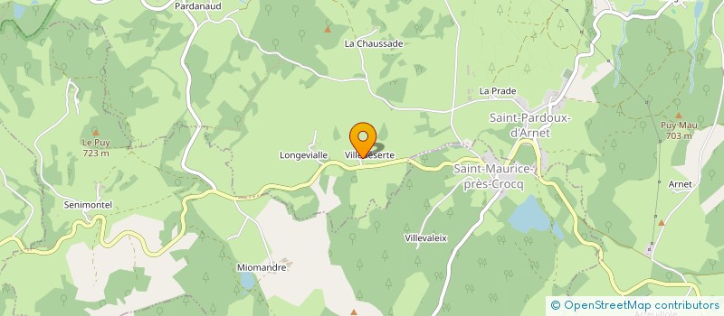 localisation de l'entreprise MONSIEUR BERTRAND BEAUDON  SAINT PARDOUX D ARNET