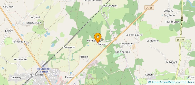 localisation de l'entreprise MONSIEUR BERTRAND BELLEGO  PLOUHARNEL