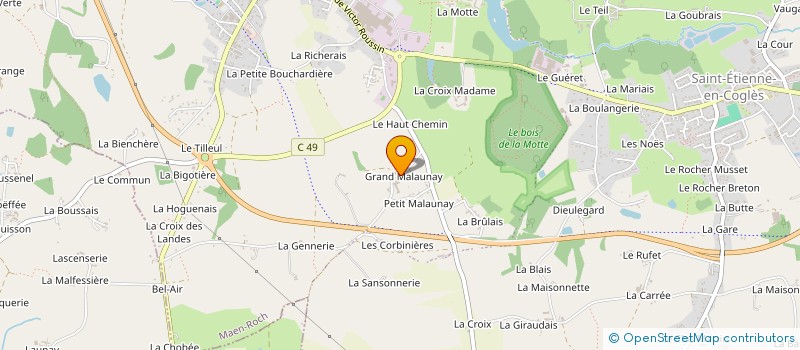 localisation de l'entreprise MONSIEUR BERTRAND BERANGER  MAEN ROCH