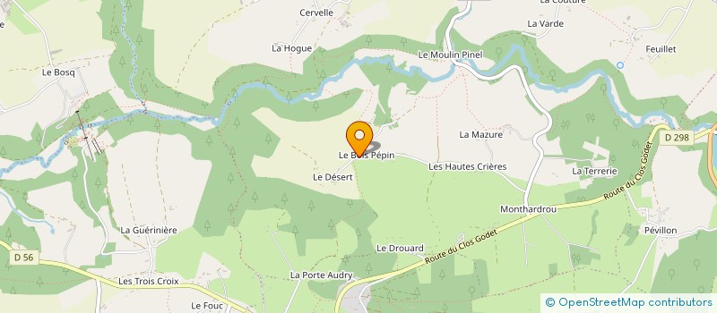 localisation de l'entreprise MONSIEUR BERTRAND BESNEHARD  SOULEUVRE EN BOCAGE