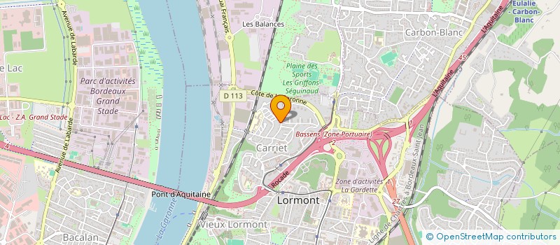localisation de l'entreprise MONSIEUR BERTRAND BLANCHARD à LORMONT