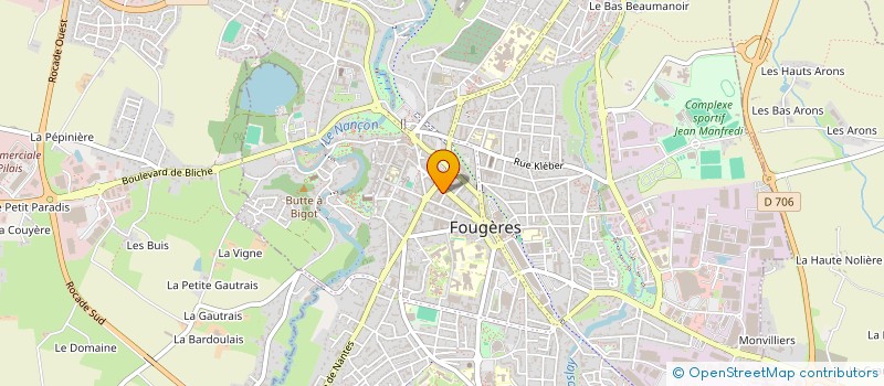 localisation de l'entreprise MONSIEUR BERTRAND BLONDEAU  FOUGERES