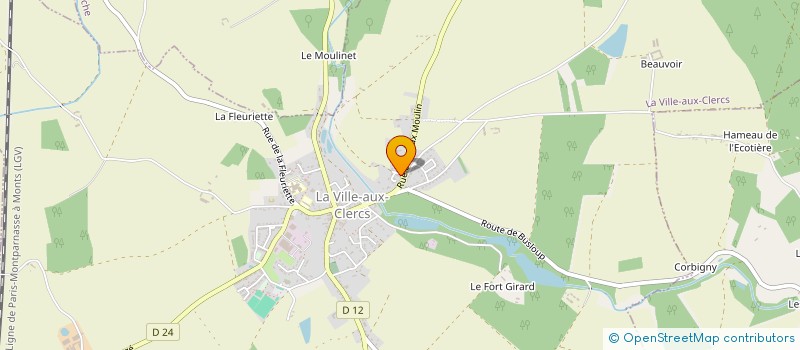 localisation de l'entreprise MONSIEUR BERTRAND BONHOMME  LA VILLE-AUX-CLERCS