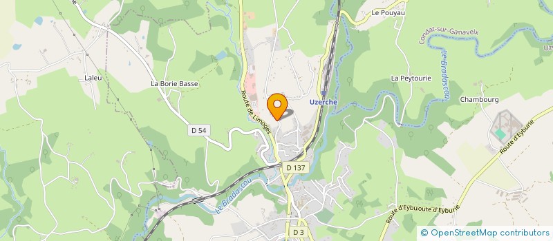 localisation de l'entreprise MONSIEUR BERTRAND BOUILLAGUET  UZERCHE