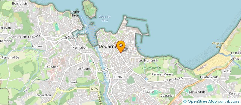 localisation de l'entreprise MONSIEUR BERTRAND BOZEC  DOUARNENEZ