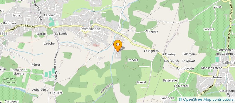 localisation de l'entreprise MONSIEUR BERTRAND BRUNEAU à POMPIGNAC