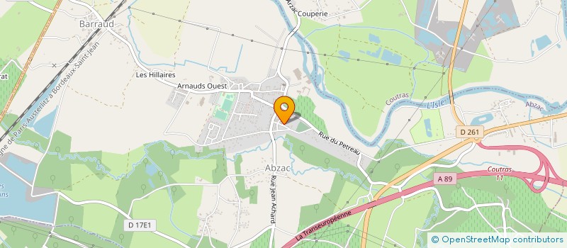 localisation de l'entreprise MONSIEUR BERTRAND CASTILLON à ABZAC