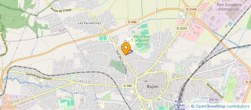 localisation de l'entreprise MONSIEUR BERTRAND CAVAGNA  RIOM