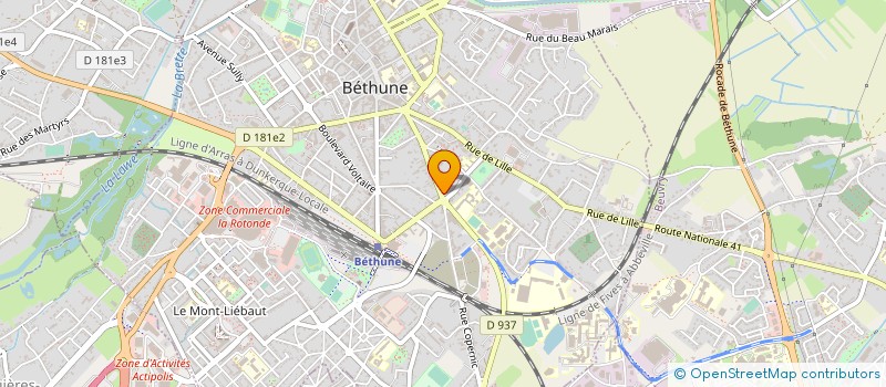 localisation de l'entreprise MONSIEUR BERTRAND CAZIN à BETHUNE