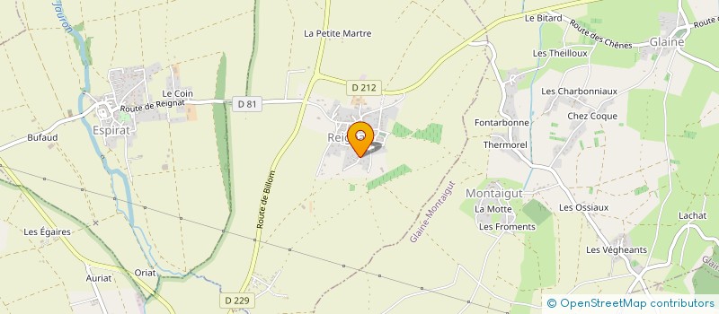 localisation de l'entreprise MONSIEUR BERTRAND CHALARD à REIGNAT
