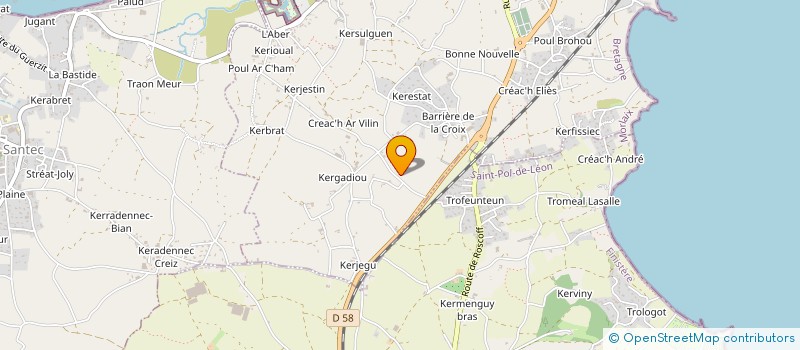 localisation de l'entreprise MONSIEUR BERTRAND CHAPALAIN  ROSCOFF