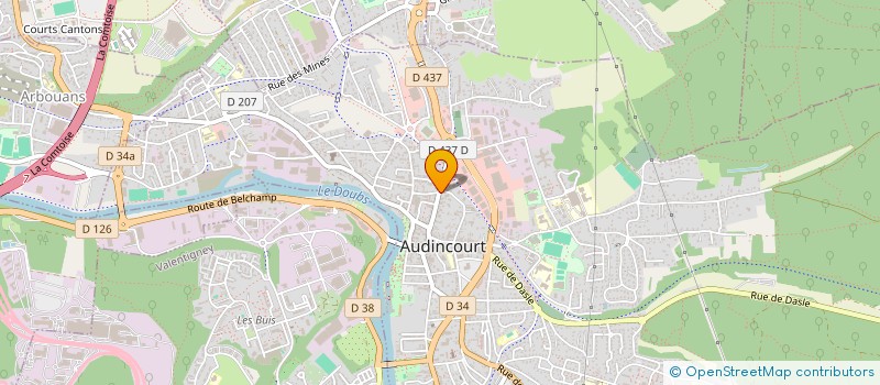 localisation de l'entreprise MONSIEUR BERTRAND CHAUVEY à AUDINCOURT