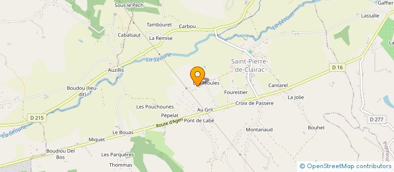 localisation de l'entreprise MONSIEUR BERTRAND CLAUDE à SAINT-PIERRE-DE-CLAIRAC