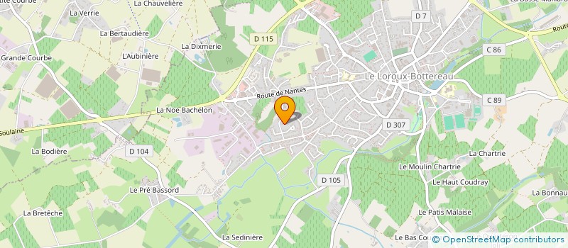 localisation de l'entreprise MONSIEUR BERTRAND CLAUDE  LE LOROUX-BOTTEREAU