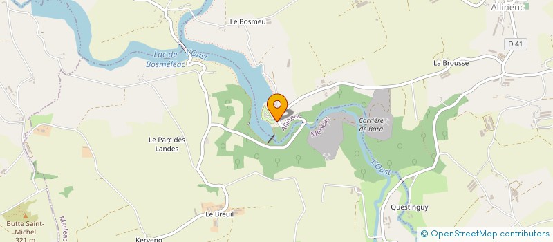 localisation de l'entreprise MONSIEUR BERTRAND COLLOT à ALLINEUC