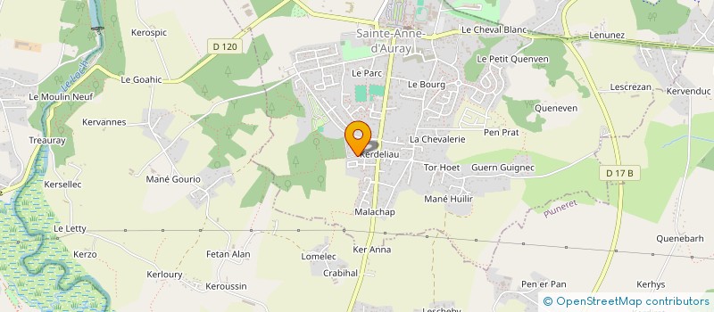 localisation de l'entreprise MONSIEUR BERTRAND CORBEL à SAINTE-ANNE-D'AURAY