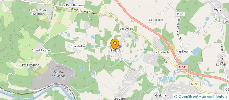 localisation de l'entreprise MONSIEUR BERTRAND COURTAUD à VERNEUIL-SUR-VIENNE