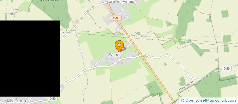 localisation de l'entreprise MONSIEUR BERTRAND DAMONNEVILLE  HALLENCOURT