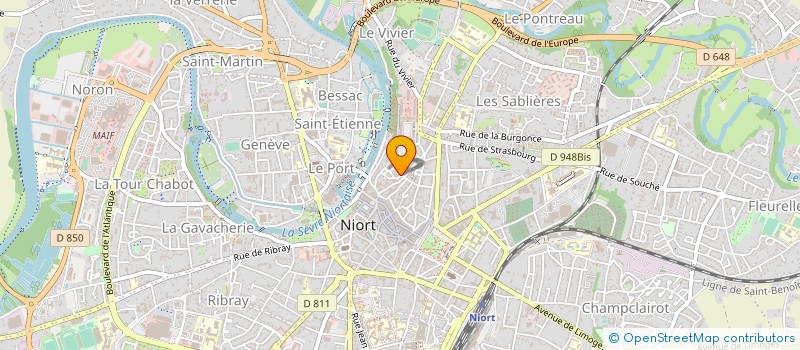 localisation de l'entreprise MONSIEUR BERTRAND DE BELLEVILLE  NIORT