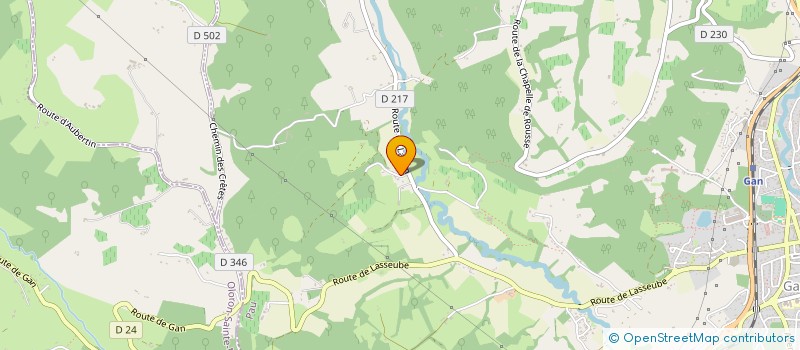 localisation de l'entreprise MONSIEUR BERTRAND DE COURREGES D USTOU  GAN