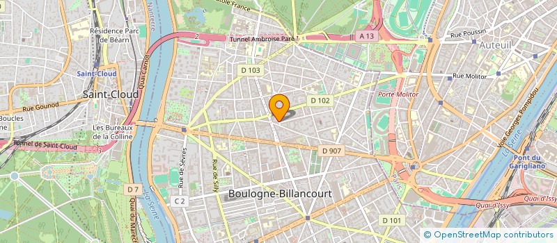 localisation de l'entreprise MONSIEUR BERTRAND DE LAUZON à BOULOGNE-BILLANCOURT