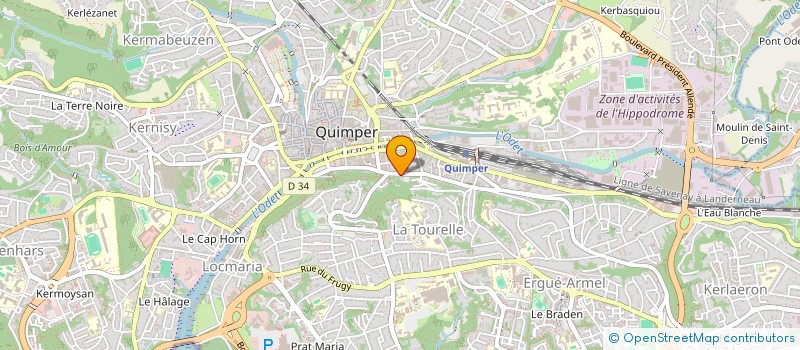 localisation de l'entreprise MONSIEUR BERTRAND DEJOUX à QUIMPER