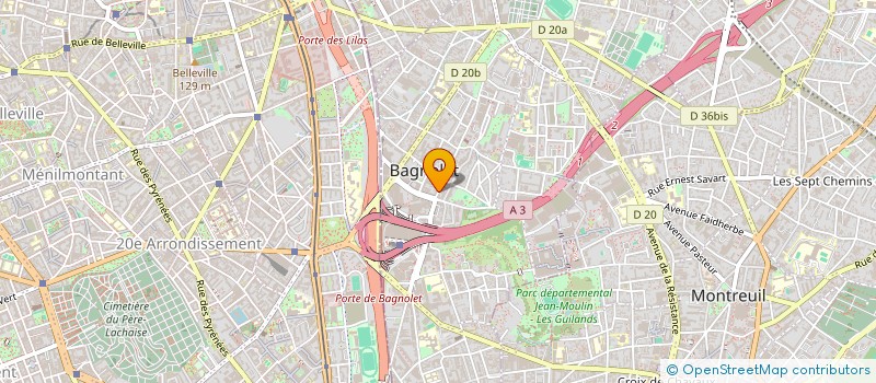 localisation de l'entreprise MONSIEUR BERTRAND DELAIN  BAGNOLET