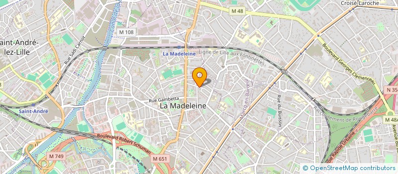 localisation de l'entreprise MONSIEUR BERTRAND DELEMARLE à LA MADELEINE