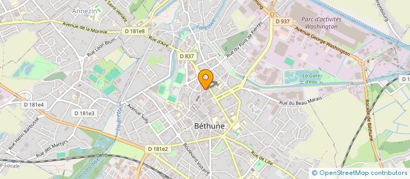 localisation de l'entreprise MONSIEUR BERTRAND DELPIERRE à BETHUNE