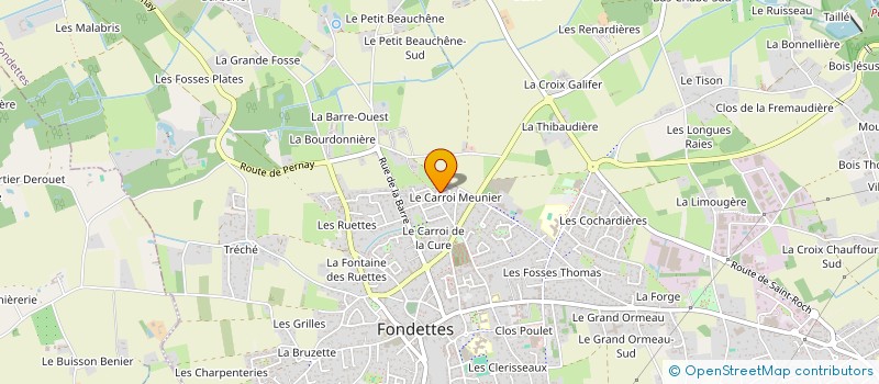 localisation de l'entreprise MONSIEUR BERTRAND DESCHAMPS à FONDETTES