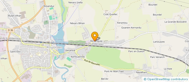 localisation de l'entreprise MONSIEUR BERTRAND DIEVART  ROSPORDEN