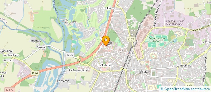 localisation de l'entreprise MONSIEUR BERTRAND DONVAL  BRUZ