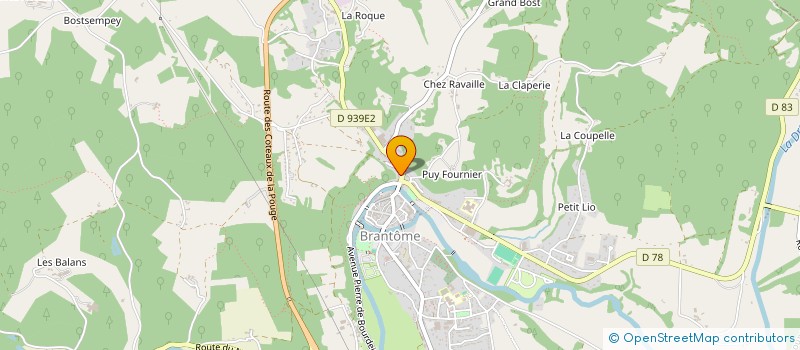 localisation de l'entreprise MONSIEUR BERTRAND DUTERTRE à BRANTOME EN PERIGORD