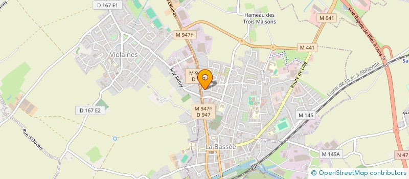 localisation de l'entreprise MONSIEUR BERTRAND DUVERGE  LA BASSEE