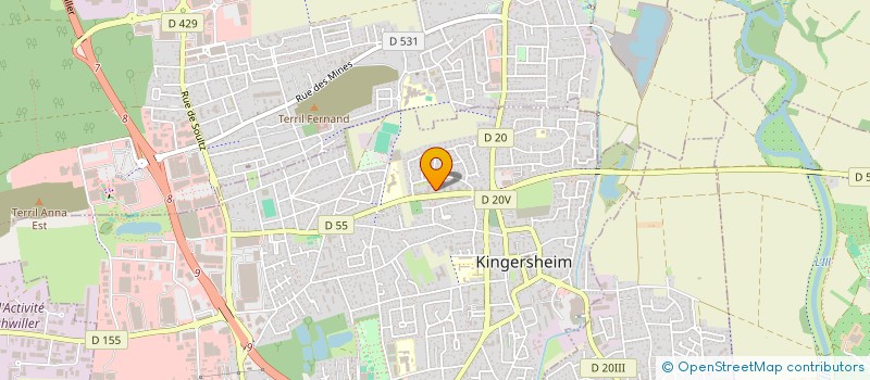 localisation de l'entreprise MONSIEUR BERTRAND ERHART  KINGERSHEIM