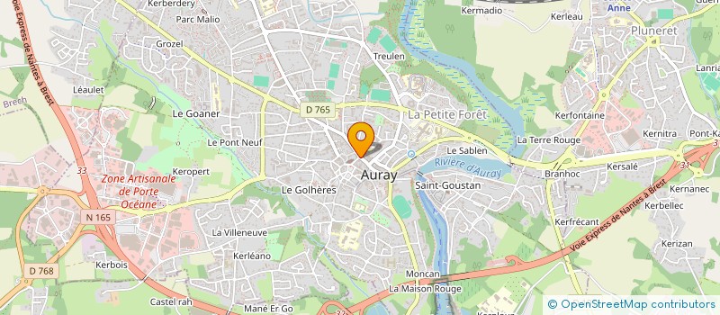 localisation de l'entreprise MONSIEUR BERTRAND EVENO à AURAY