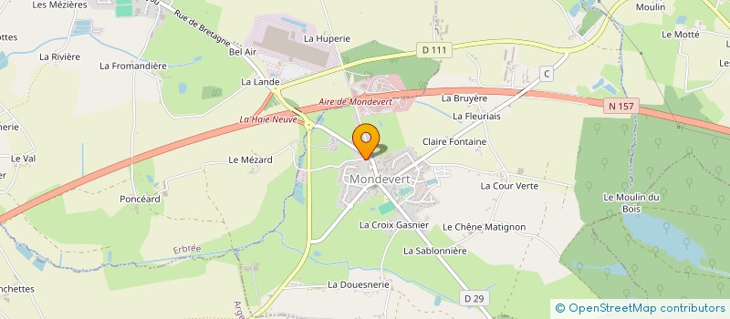 localisation de l'entreprise MONSIEUR BERTRAND FAUVEL  MONDEVERT