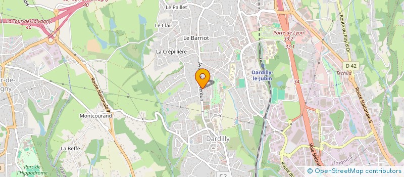 localisation de l'entreprise MONSIEUR BERTRAND FAVIER à DARDILLY