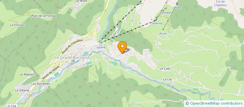 localisation de l'entreprise MONSIEUR BERTRAND FAVRE BONVIN  LE GRAND BORNAND