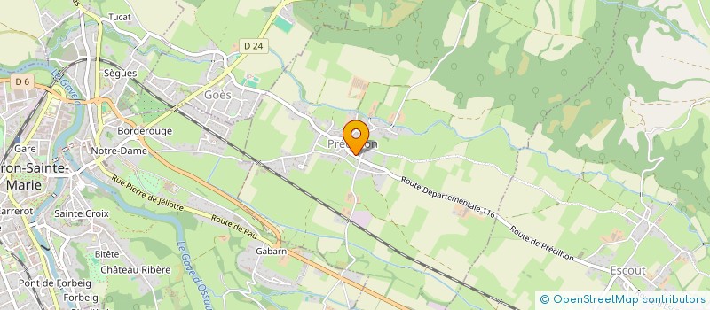 localisation de l'entreprise MONSIEUR BERTRAND FORCADE  PRECILHON